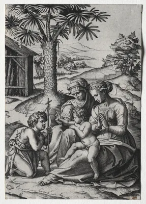 Madonna of the Palm Tree — Marcantonio Raimondi