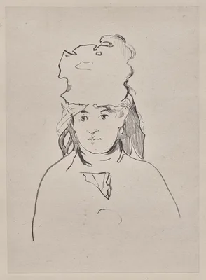 Berthe Morisot in Silhouette — Édouard Manet
