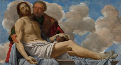 Christ with Joseph of Arimathea — Giovanni Girolamo Savoldo