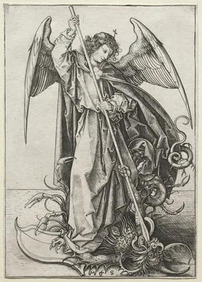 The Archangel Michael Piercing the Dragon — Martin Schongauer