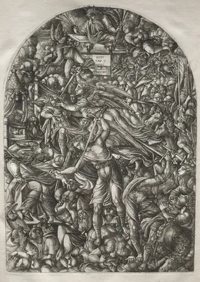 The Apocalypse:  The Angel Sounding the Sixth Trumpet — Jean Duvet