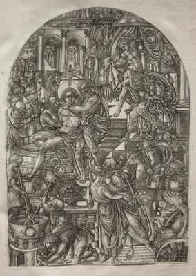 The Apocalypse:  The Martyrdom of St. John the Evangelist — Jean Duvet