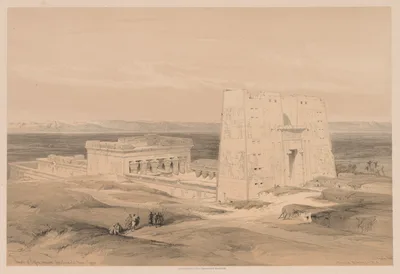 Egypt and Nubia:  Volume I - No. 34, Temple of Edfou.  Ancient Appolinopolis, Upper Egypt — Louis Haghe