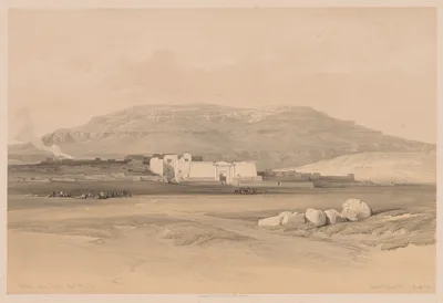 Egypt and Nubia:  Volume II - No. 20, Medinet Abou, Thebes — Louis Haghe