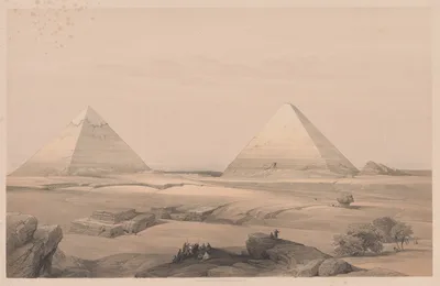 Egypt and Nubia:  Volume I - No. 3, Pyramids of Gizeh — Louis Haghe