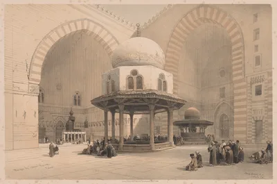 Egypt & Nubia, Volume III, No. 8: Mosque of Sultan Hassan, Cairo — Louis Haghe