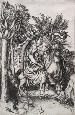 The Flight into Egypt — Martin Schongauer