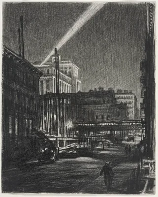 New York Night (recto) — Muirhead Bone