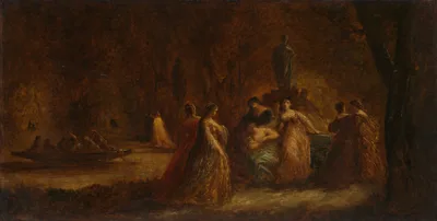 A Woodland Fête — Adolphe Joseph Thomas Monticelli
