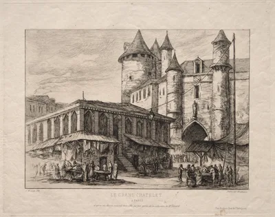 The Grand Châtelet, Paris, about 1780 — Charles Méryon