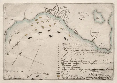 Map of the Battle of Sinope — Charles Méryon