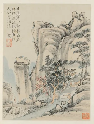 Album of Seasonal Landscapes, Leaf E (previous leaf 3) — Xiao Yuncong