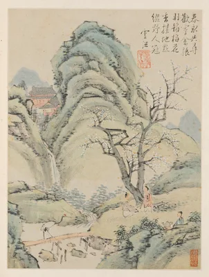 Album of Seasonal Landscapes, Leaf A (previous leaf 4) — Xiao Yuncong
