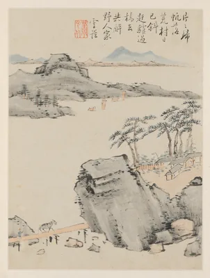 Album of Seasonal Landscapes, Leaf C (previous leaf 6) — Xiao Yuncong