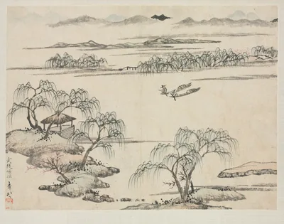 Landscape Album in Various Styles: The Stream of Wuling — Zha Shibiao