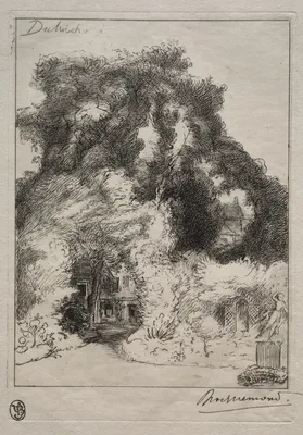 The Garden of the Inn at Dulwich — Félix Bracquemond