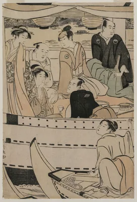 Boating Party on the Sumida River — Torii Kiyonaga