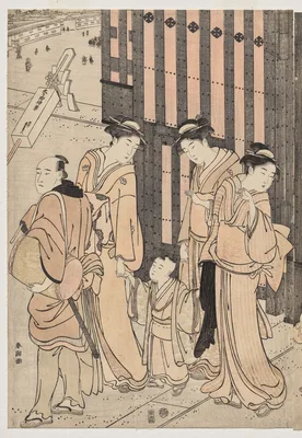 A Thousand Autumns, Ten Thousand Years on Tokiwa Bridge — Katsukawa Shuncho
