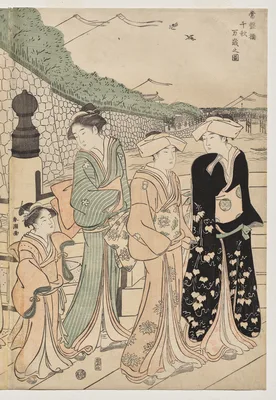 A Thousand Autumns, Ten Thousand Years on Tokiwa Bridge — Katsukawa Shuncho