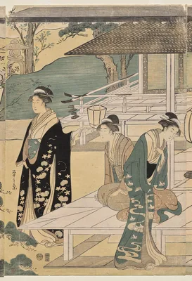 The Matsukaze Chapter of the Tale of Genji (from the series The Tale of Genji in Elegant Modern Dress) — Hosoda Eishi