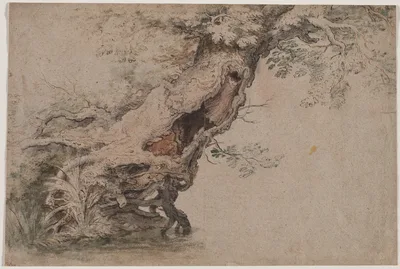Hollow Tree, after Roelant Savery — Lambert Doomer
