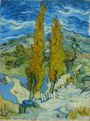 Two Poplars in the Alpilles near Saint-Rémy — Vincent van Gogh