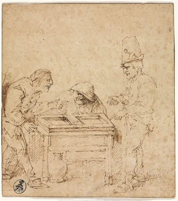 The Tric-Trac Players — Philips Koninck