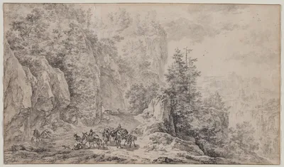 Mountainous Landscape — Nicolaes Pieterszoon Berchem