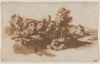 Landscape with Fortification Between Marino and Frascati — Jacob van der Ulft