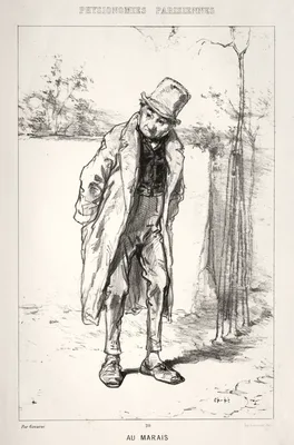 Physionomies Parisienne:  Au Marais — Paul Gavarni