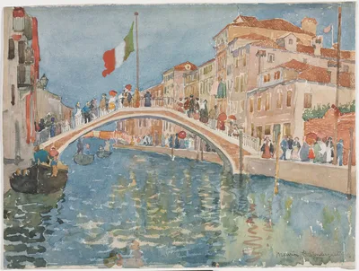 A Bridge in Venice — Maurice Prendergast