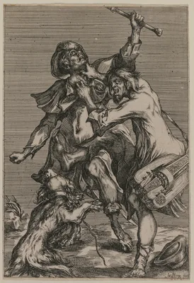 Two Beggars Fighting — Jacques Bellange