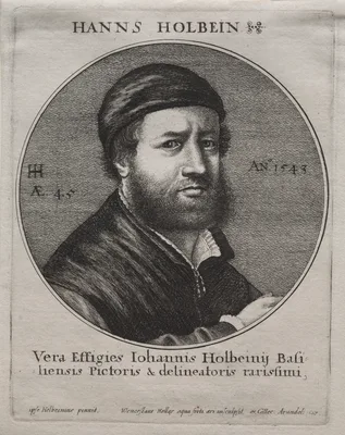 Portrait of Hans Holbein — Wenceslaus Hollar