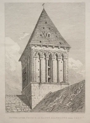 Tower of the Church of Haute Allemagne near Caen — John Sell Cotman