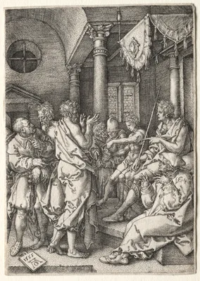 The Story of Susanna: Daniel Cross-Examining the Elders — Heinrich Aldegrever