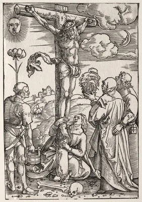 Christ on the Cross with Mary, St. John, Mary Magdalen and St. Stephen — Hans Baldung Grien