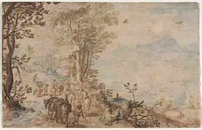 Landscape with Travelers — Jan Brueghel the Younger