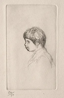 Claude Renoir, the Artist's Son, in Profile — Pierre-Auguste Renoir