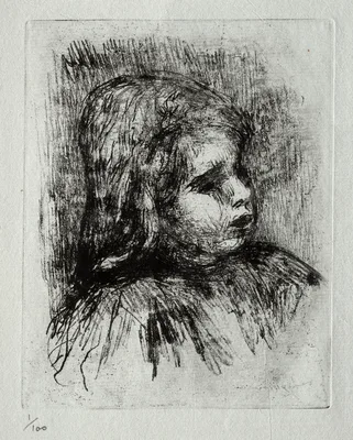 Claude Renoir, de trois-quarts à droite — Pierre-Auguste Renoir