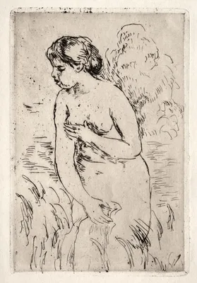 Bather Standing Up to Her Knees — Pierre-Auguste Renoir