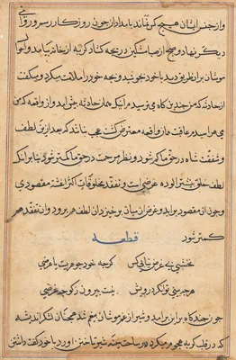 Page from Tales of a Parrot (Tuti-nama): text page