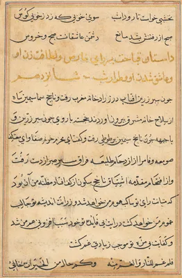 Page from Tales of a Parrot (Tuti-nama): text page