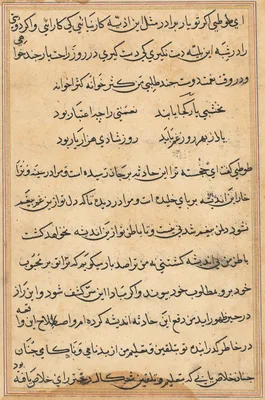 Page from Tales of a Parrot (Tuti-nama): text page