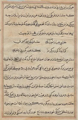Page from Tales of a Parrot (Tuti-nama): text page
