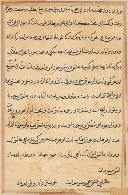 Page from Tales of a Parrot (Tuti-nama): text page