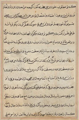 Page from Tales of a Parrot (Tuti-nama): text page