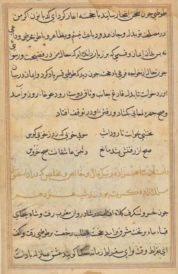 Page from Tales of a Parrot (Tuti-nama): text page