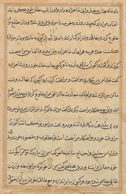 Page from Tales of a Parrot (Tuti-nama): text page