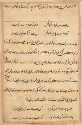 Page from Tales of a Parrot (Tuti-nama): text page