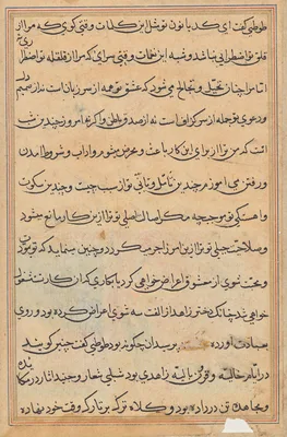 Page from Tales of a Parrot (Tuti-nama): text page